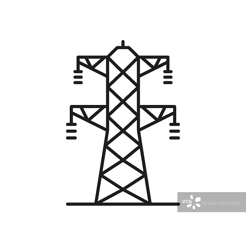高压输电塔线条艺术生成器图片素材