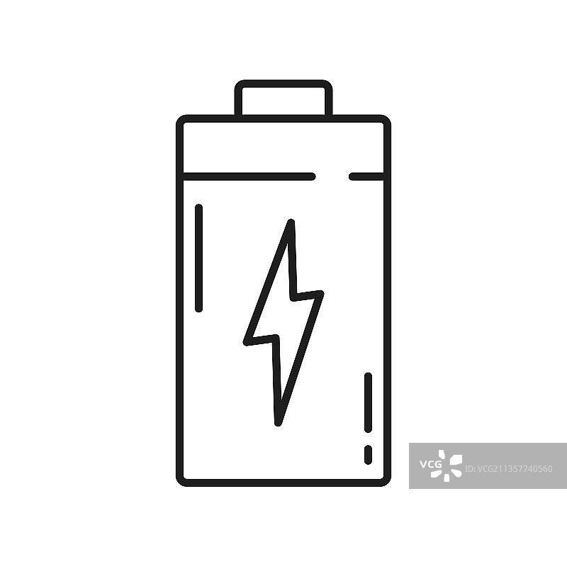 闪电电池轮廓标志图片素材