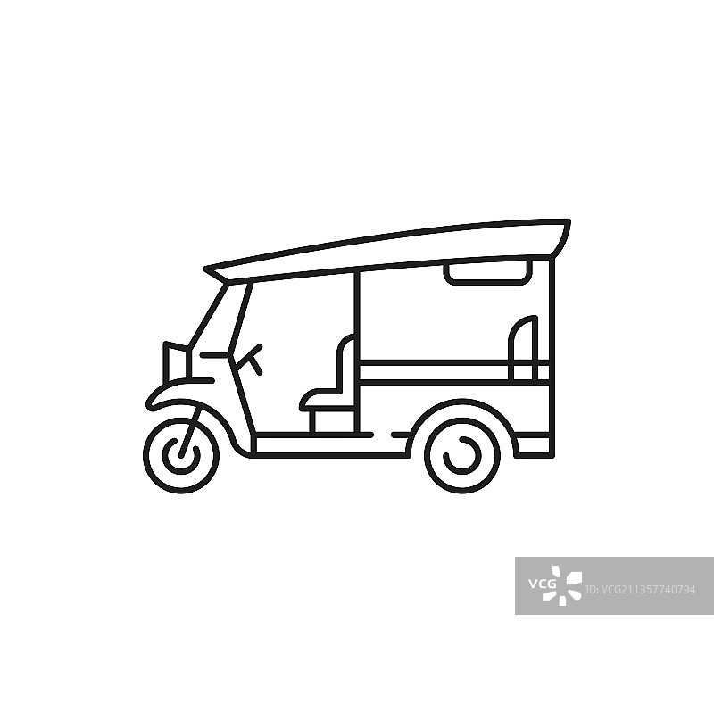 泰国传统嘟嘟车图片素材