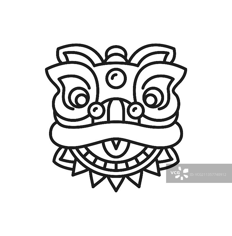 中国舞狮头套面具图片素材