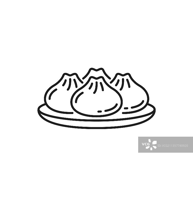 中式传统美食蒸包子图片素材