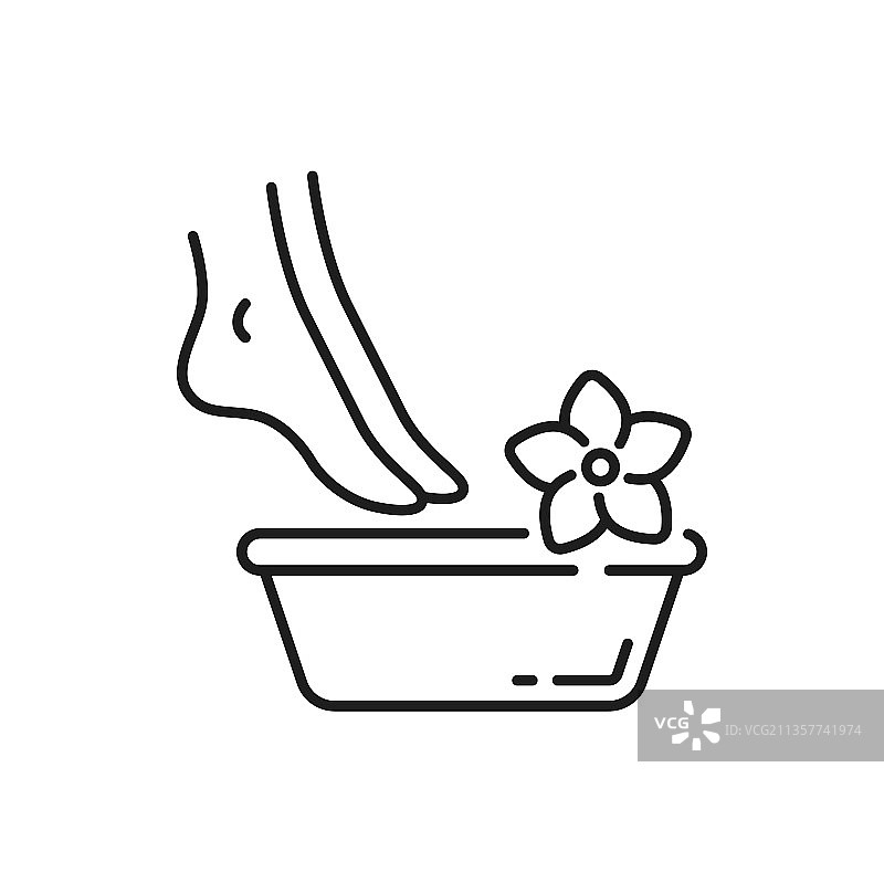 足部和指甲护理足疗和水疗碗图片素材