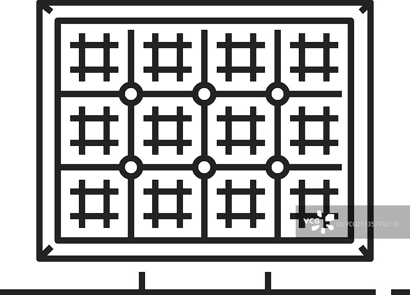 太阳能电池板光伏电池图标图片素材