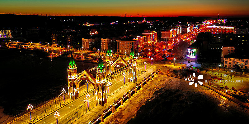 冬季的童话小镇布尔津图片素材