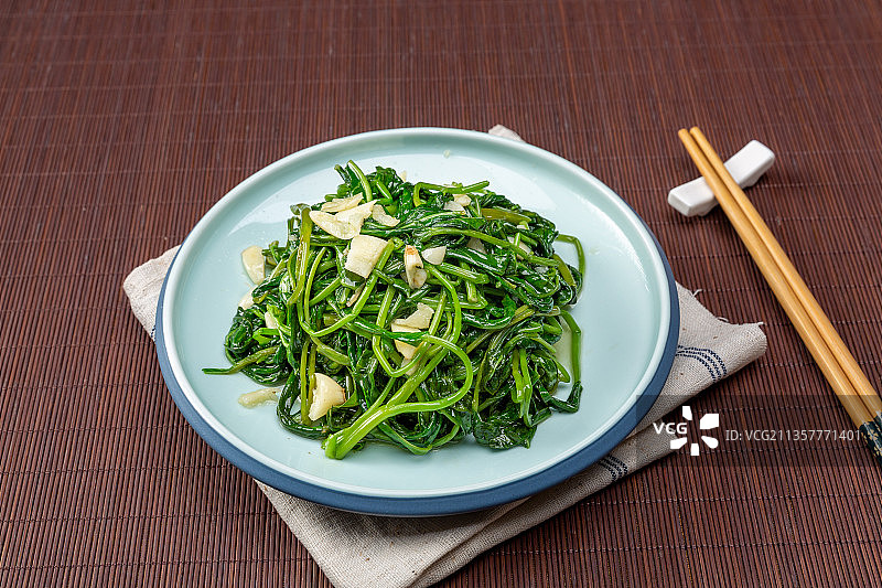 蒜蓉空心菜图片素材