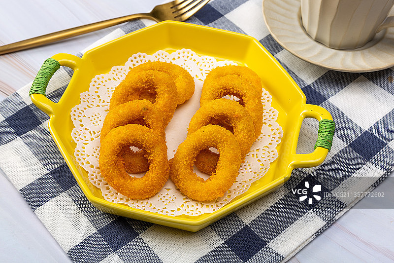 炸洋葱圈图片素材