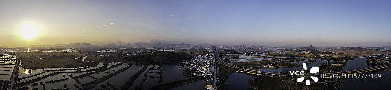 广东省汕尾市海丰县田园风光全景图片图片素材