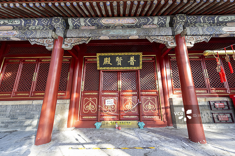 北京市门头沟区潭柘寺普贤殿图片素材