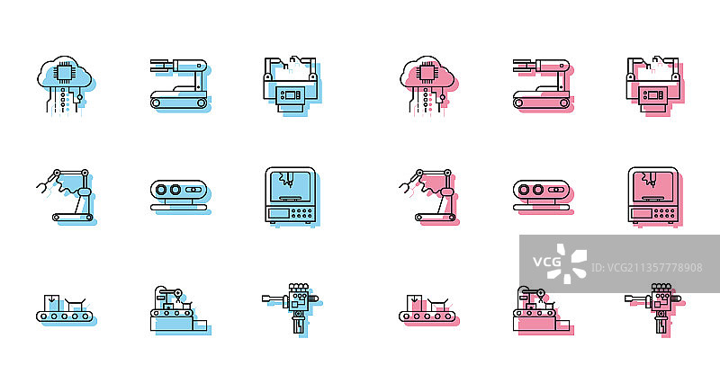 纸板箱输送带图片素材