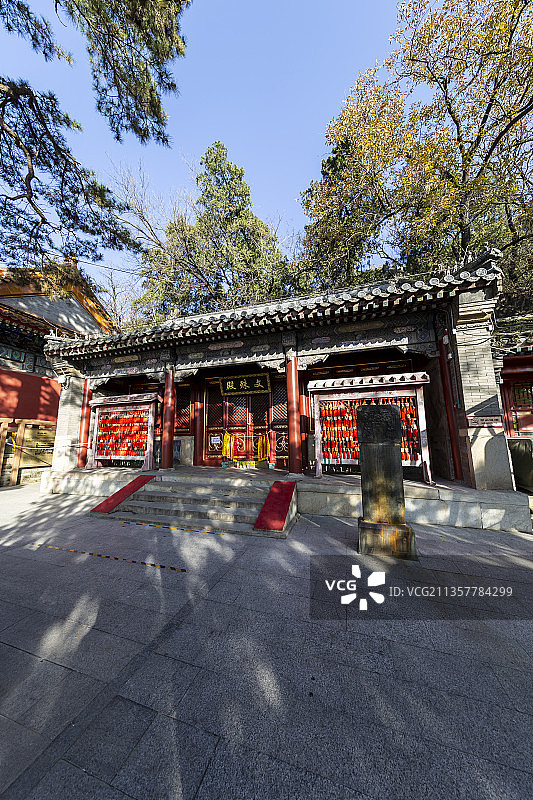 北京市门头沟区潭柘寺文殊殿图片素材