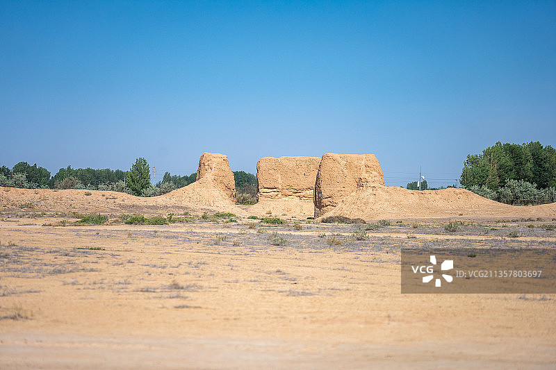 甘肃省张掖市高台县骆驼城汉唐遗址图片素材