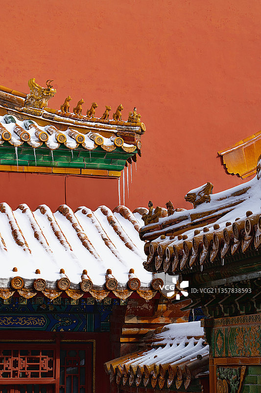 故宫雪景图片素材