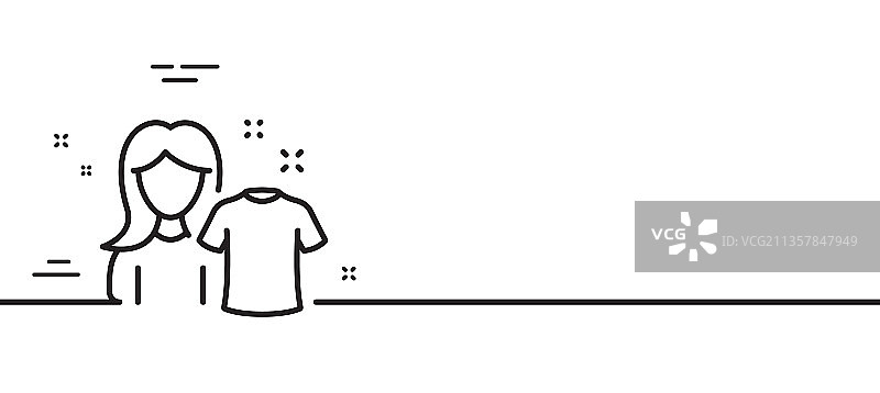 干净的衬衫线条图标，洗衣T恤标志图片素材