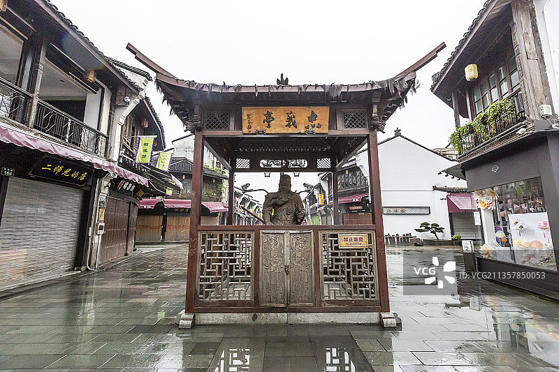 浙江省杭州市河坊街：忠义亭图片素材