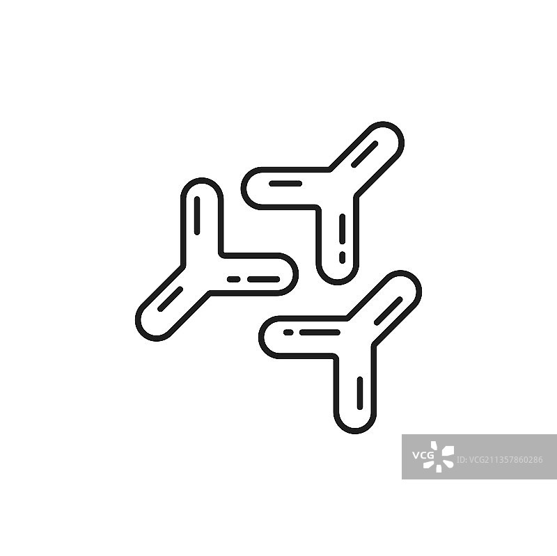 双歧杆菌益生菌线性图标图片素材