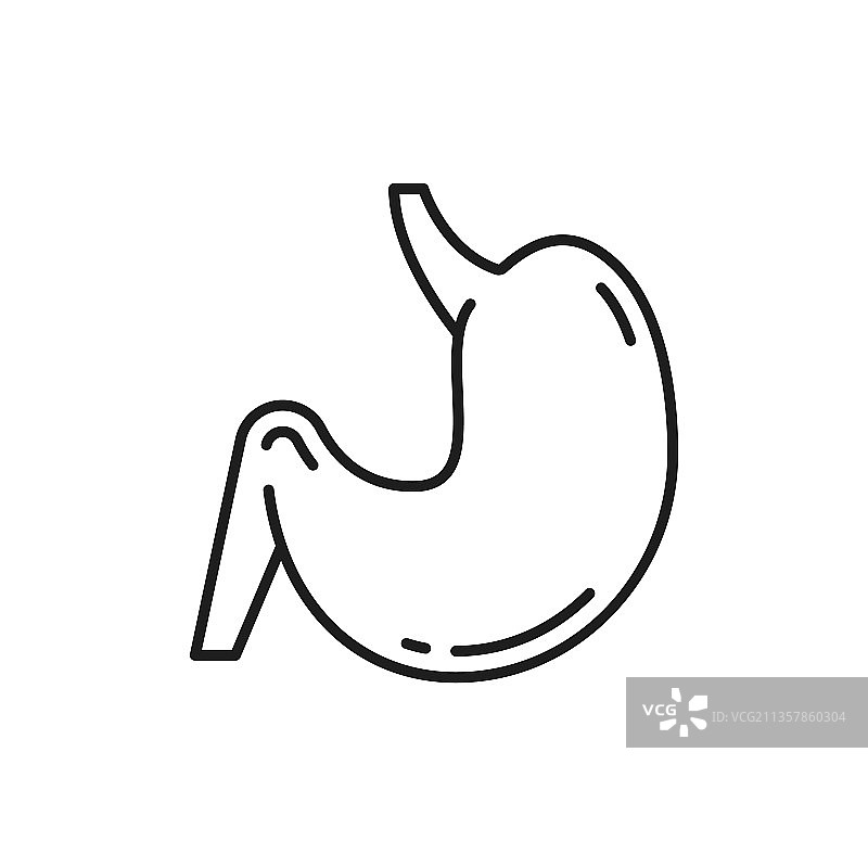 人类胃部消化系统器官独立图标图片素材