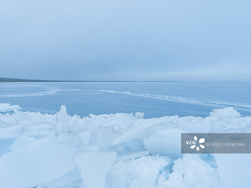 冬季的青海湖图片素材