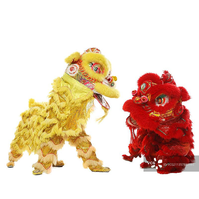 舞狮表演图片素材