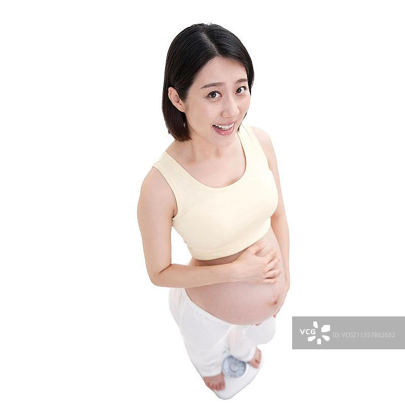 孕妇称体重图片素材