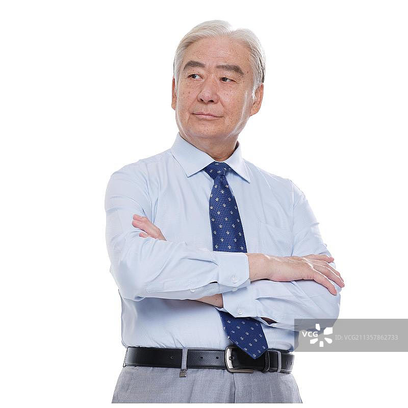 一个成功的商务老年人图片素材