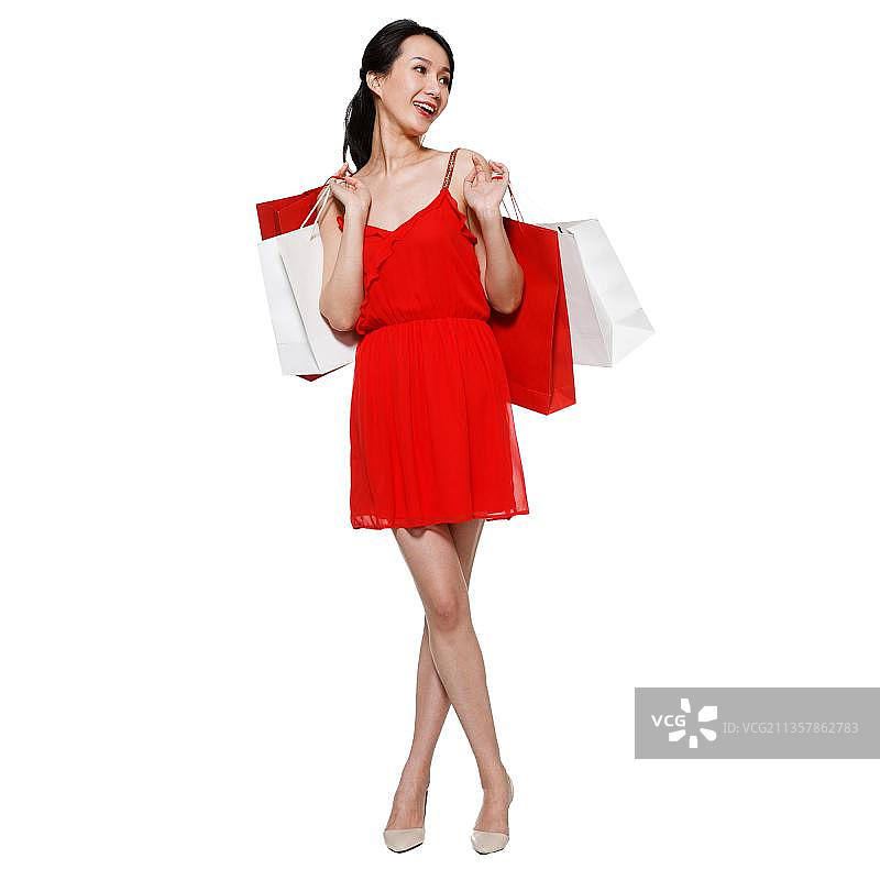 青年时尚女人购物图片素材