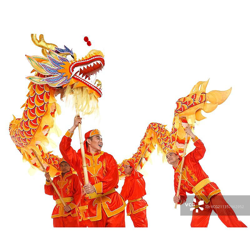东方人舞龙图片素材