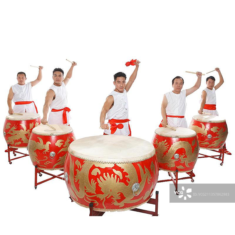 表演者在击鼓图片素材