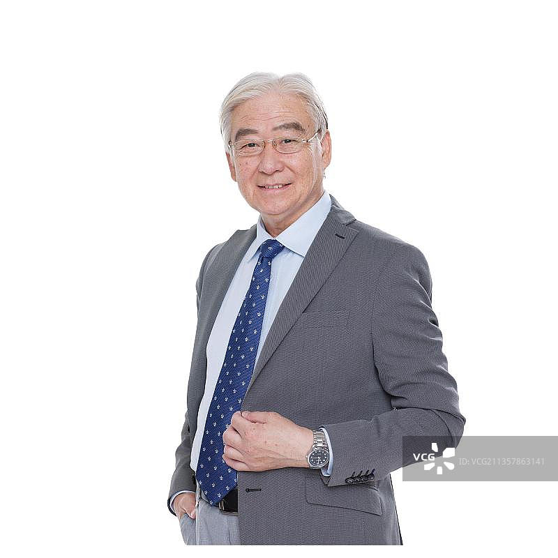 一个自信的老年男人的肖像图片素材
