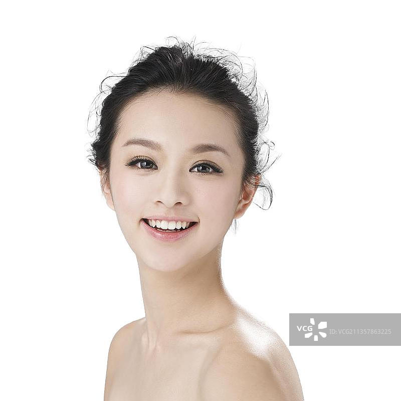东方青年女人肖像图片素材