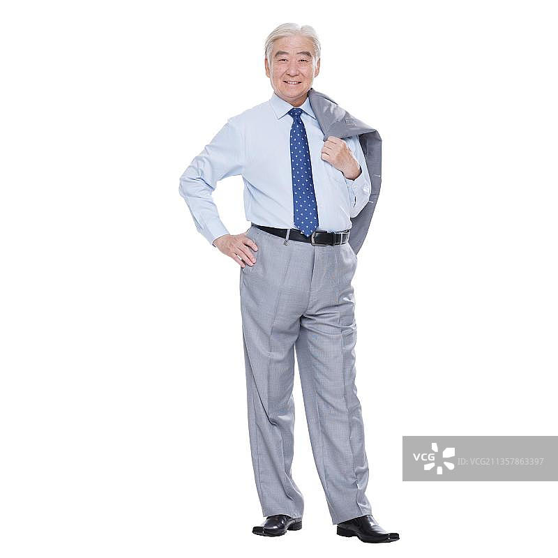 一个成功的商务老年人图片素材