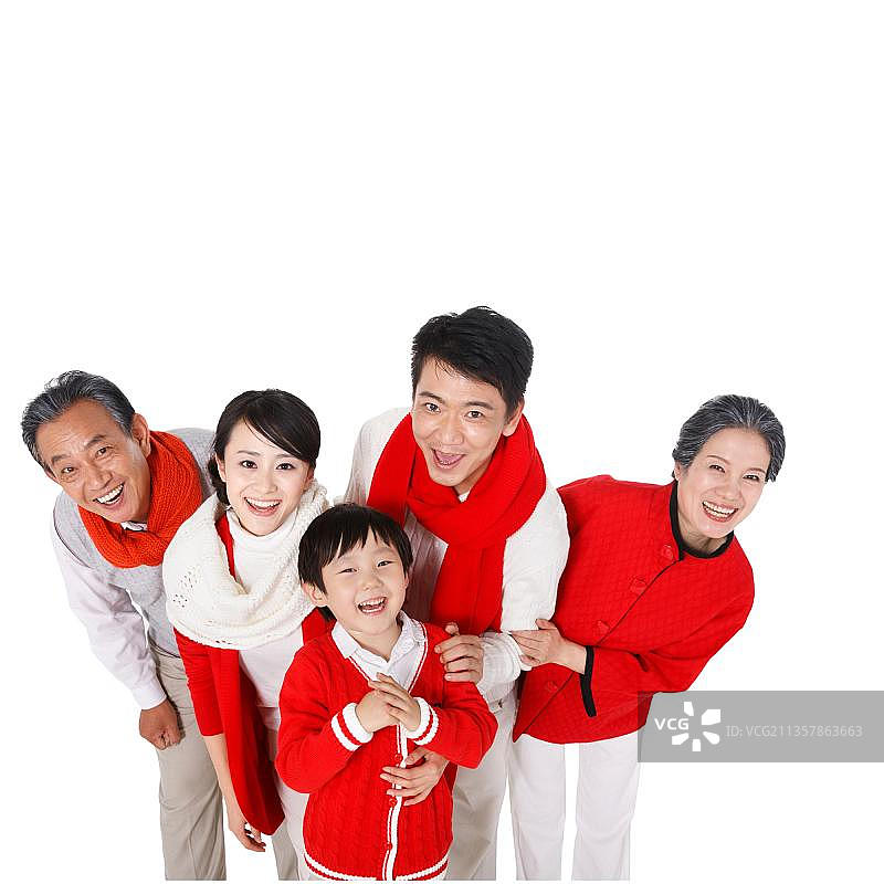 东方家庭贺新年图片素材