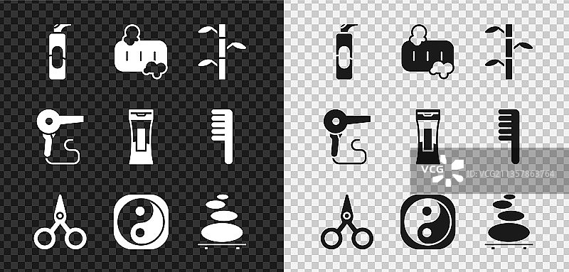 发胶喷雾罐肥皂泡沫套装图片素材