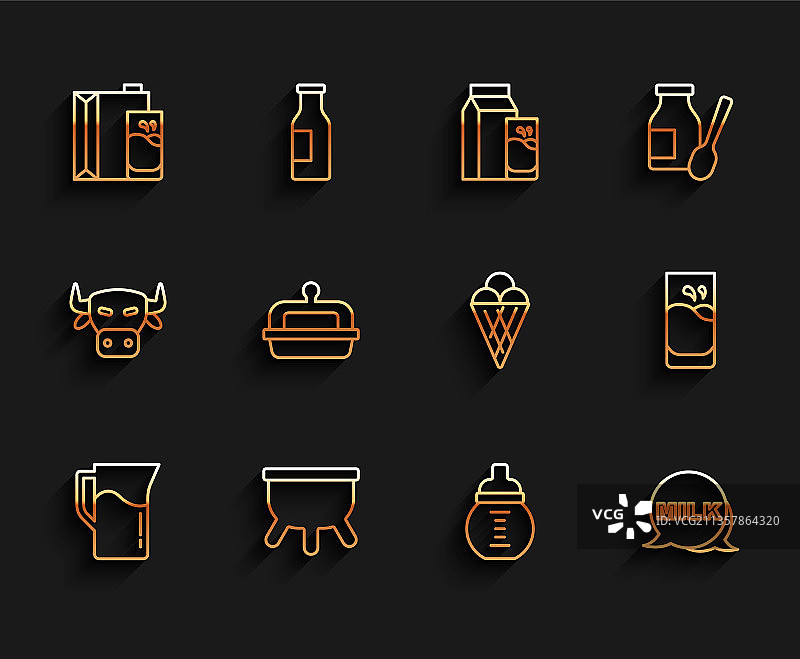 牛奶罐或牛奶壶、乳房、纸质包装图片素材