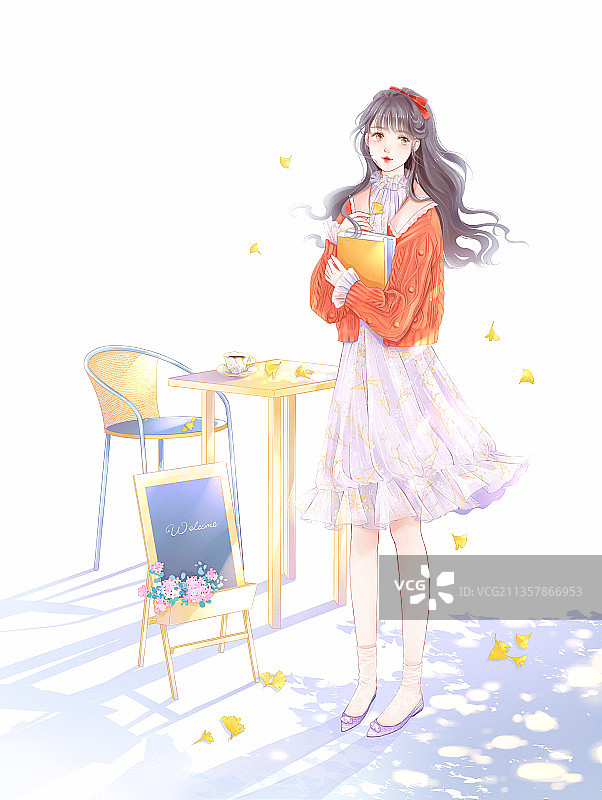 冬日少女图片素材