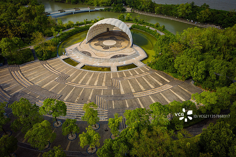 上海炮台湾湿地公园贝壳剧场图片素材