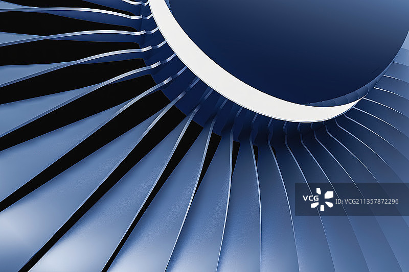 飞机发动机涡轮扇叶图片素材