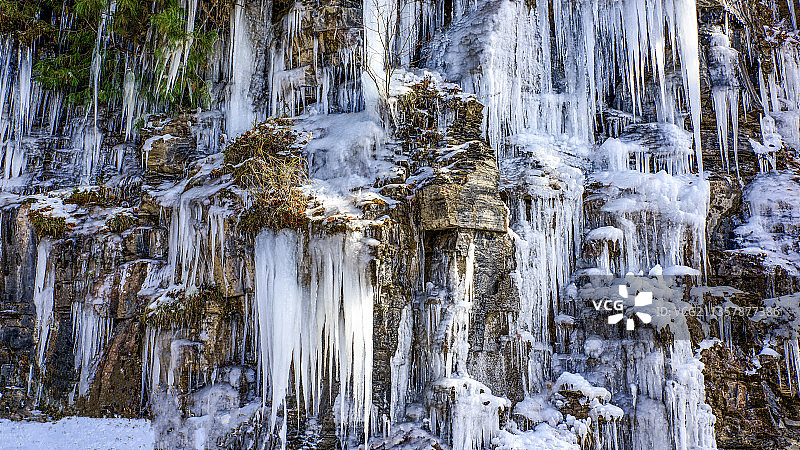 神农架天燕的冰瀑图片素材