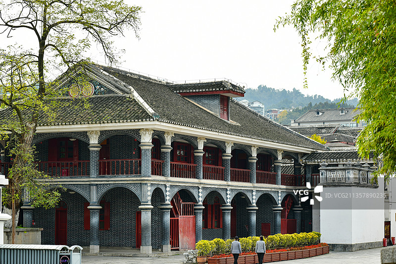 遵义会议会址冬景。图片素材