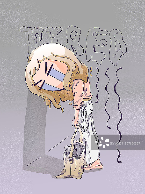 打工人累哭图片素材