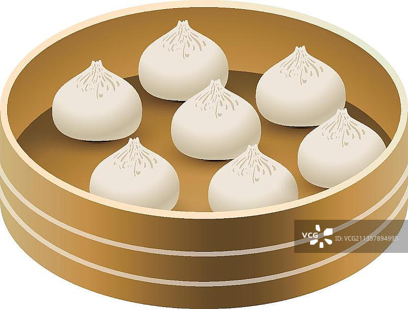 蒸篮子小龙包图片素材