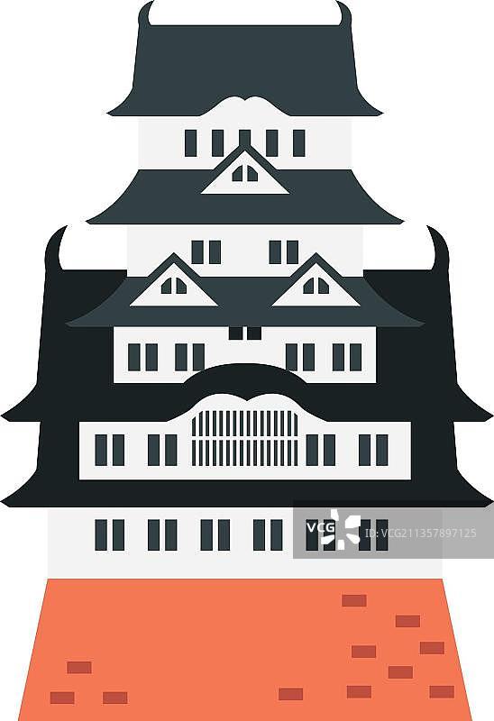 手绘传统房屋图片素材