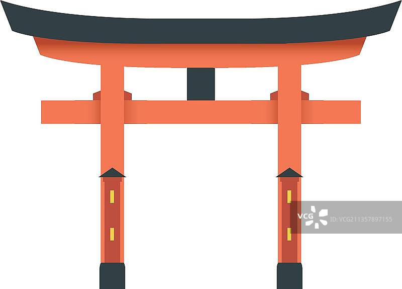 手绘鸟居图片素材