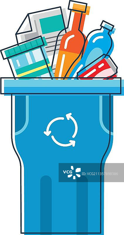 线型垃圾桶图片素材