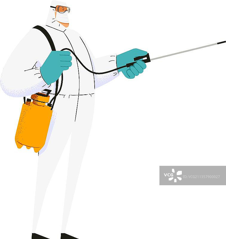 穿着防护服的工人图片素材