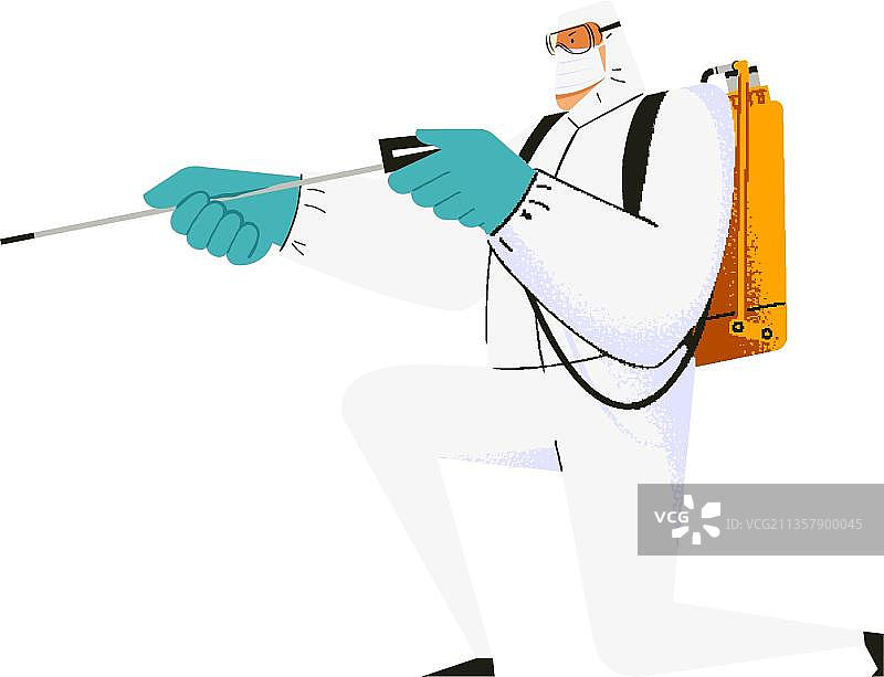 穿着防护服的工人图片素材