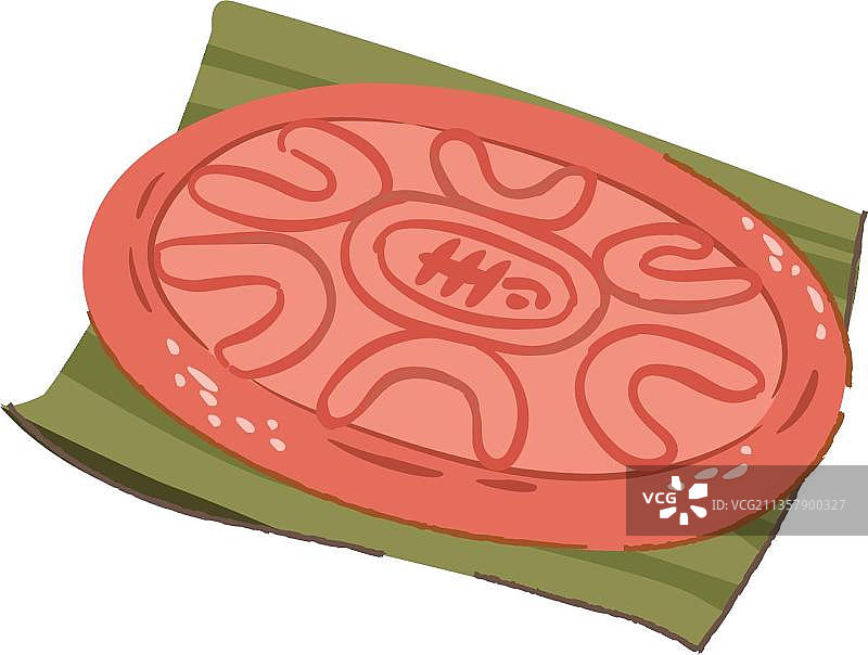 作为中国传统小吃的龟形年糕图片素材