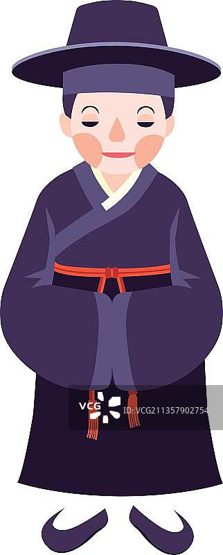 男孩在韩服图片素材