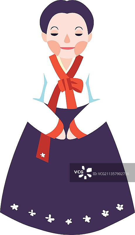 女孩在韩服图片素材