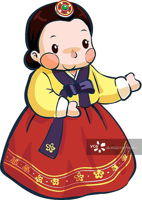 女孩在韩服图片素材