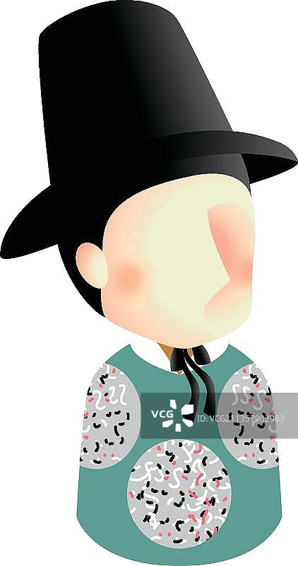 男孩在韩服图片素材